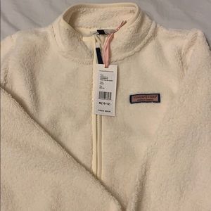 Vineyard Vines Cream Kids Jacket fleece zip